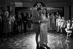 Lyrebird falls luxe wedding first dance black + white black flashed