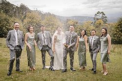 rj hamer arboretum olinda luxe wedding bridal party champagne shower