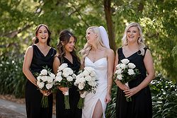 Traditional Luxe Wedding Quat Quatta bridesmaids